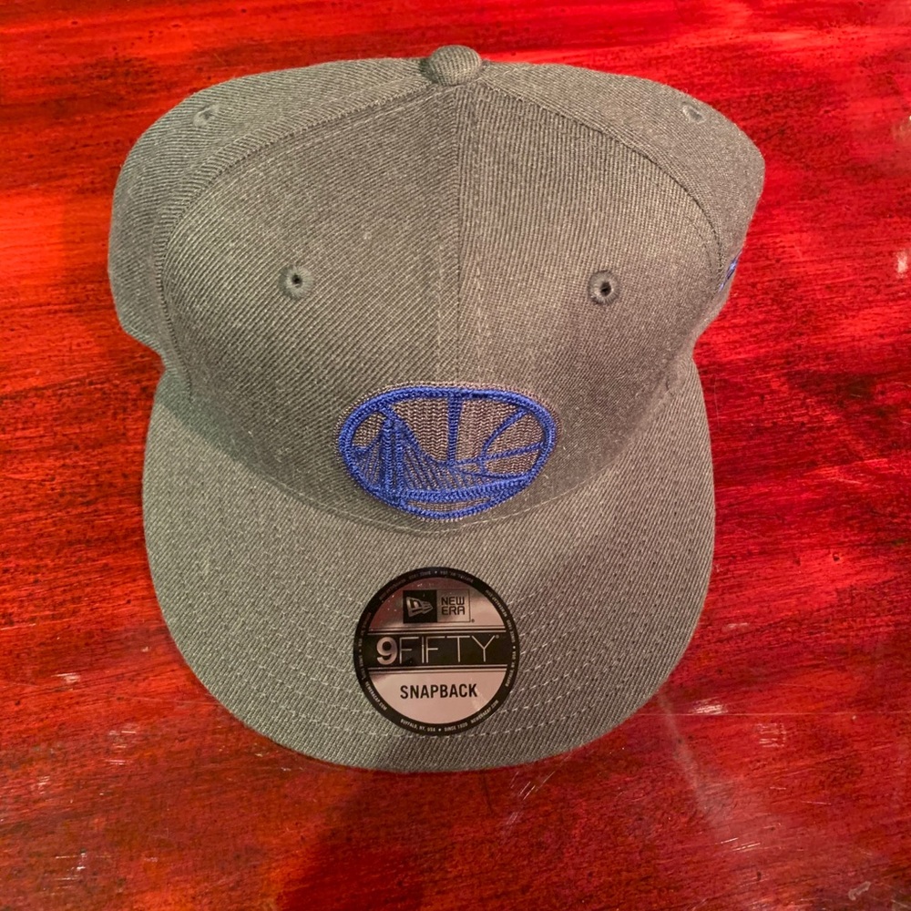 New era grey golden state hat snap back